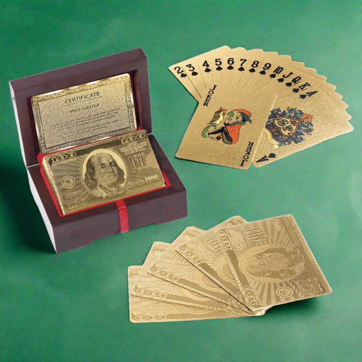 Playing Cards Rhinestone 24K Gold & Diamond Playing Cards | Timepieces International