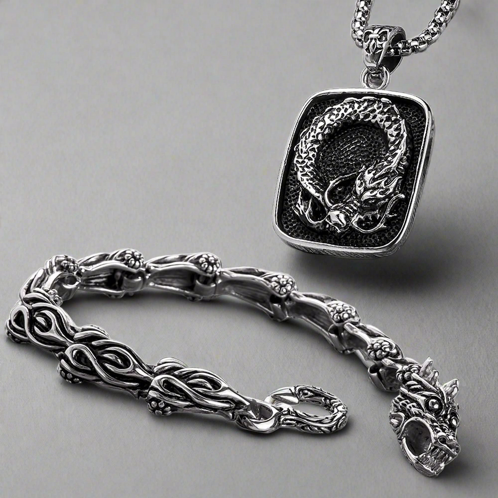 dragon pendant and bracelet