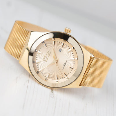Daniel Steiger Rondo Milanese Magnetic Men's Gold Watch