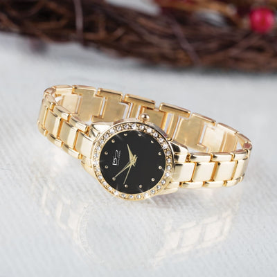 Daniel Steiger Ladies Bedazzled Gold & Black Watch Set