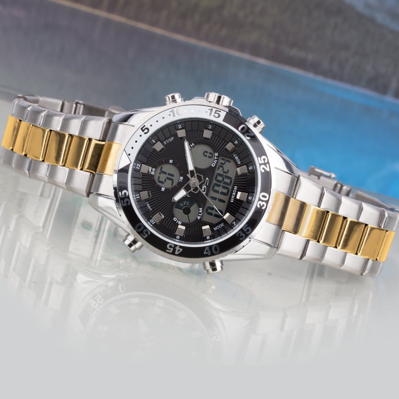 Daniel Steiger Hybrid-Sports Watch Two-Tone Steel