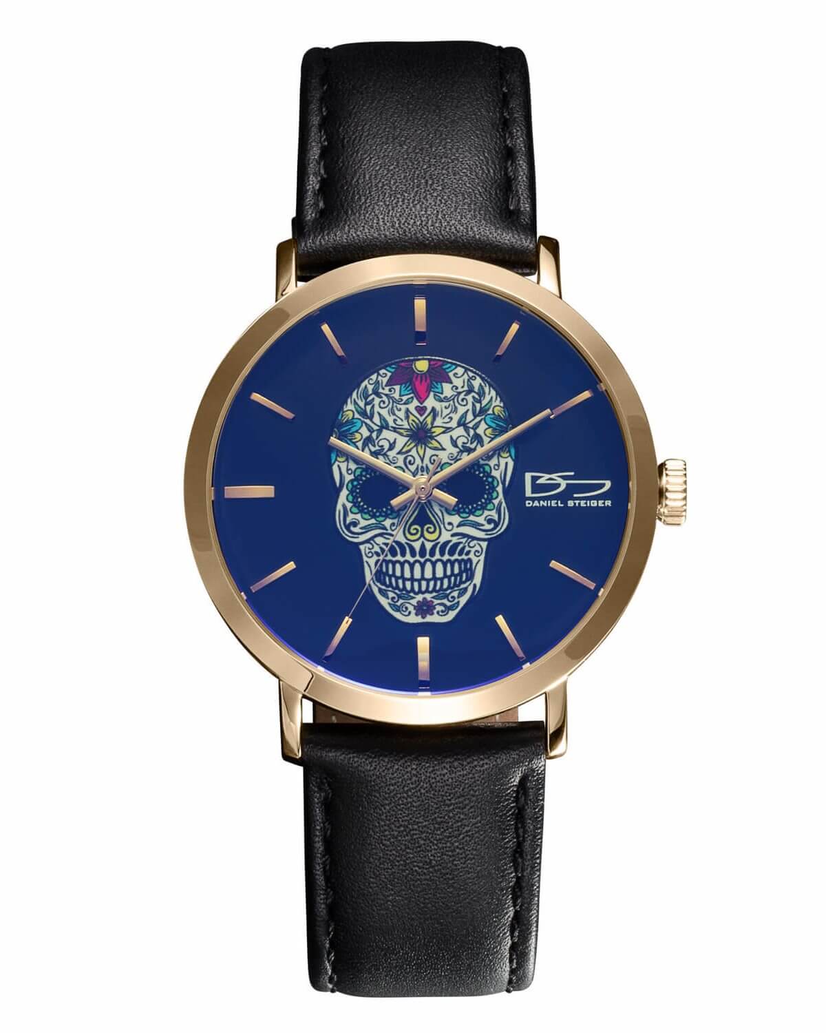 Daniel Steiger Rebel Skull Men's Gold Watch