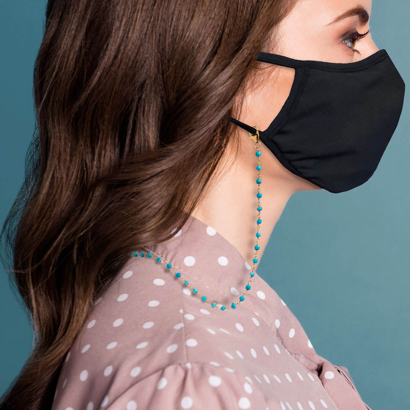 Daniel Steiger Turquoise Mask Chain