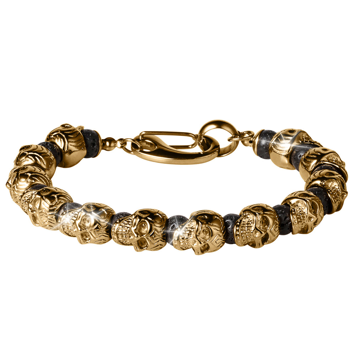 Daniel Steiger Black Lava Skull Bracelet