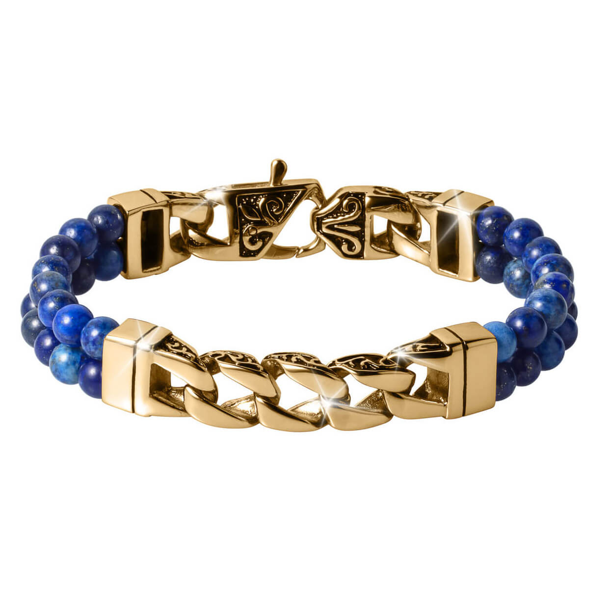 Daniel Steiger Eclipse Lapis Gold Men's Bracelet