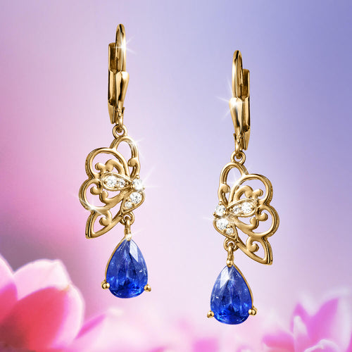 Daniel Steiger Sapphire Butterfly Earrings