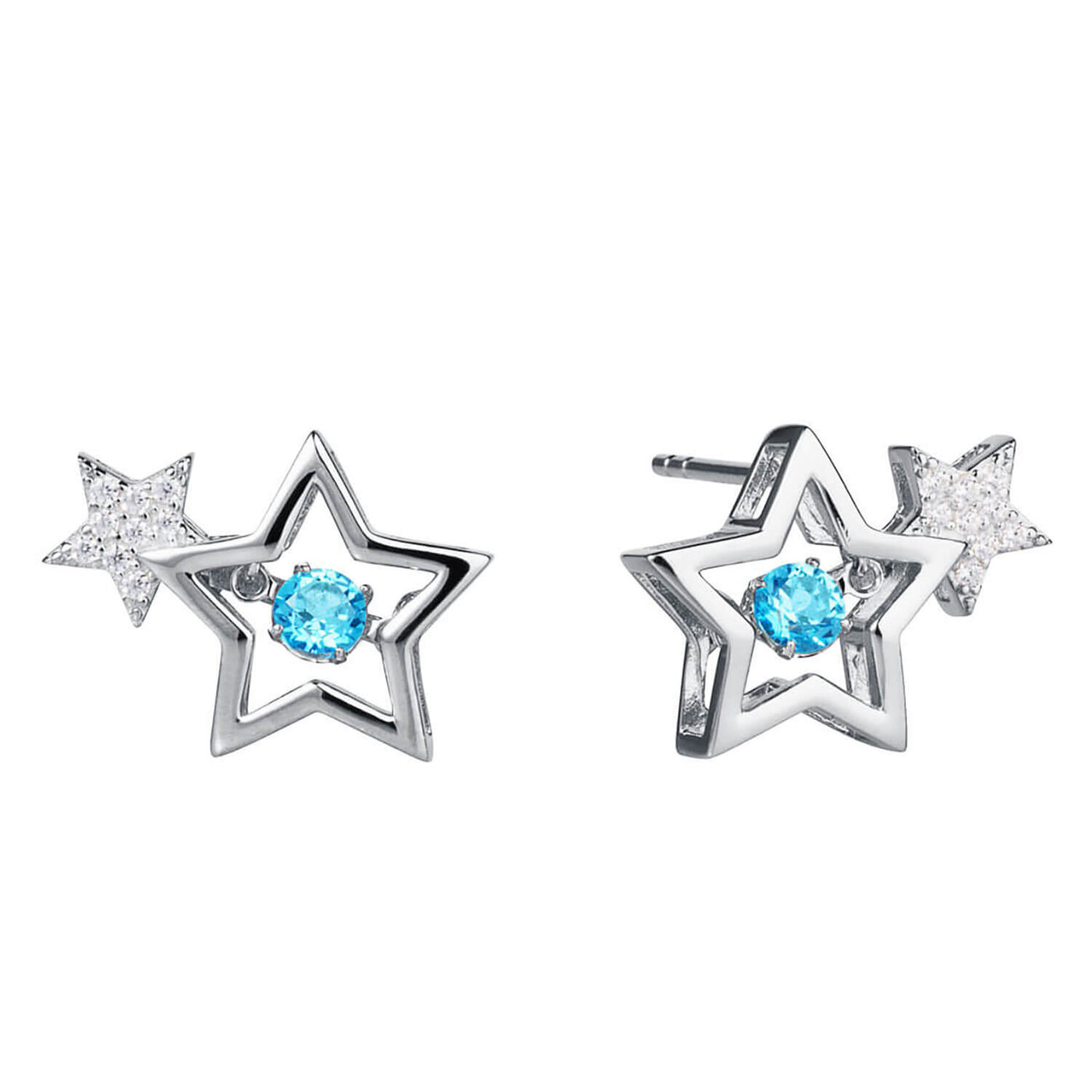 Daniel Steiger Starlight Topaz Platinum Earrings