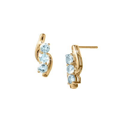 Daniel Steiger Aquamarine Trinity Earrings