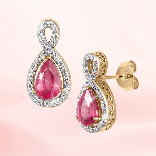 Daniel Steiger Ruby Infinity Earrings