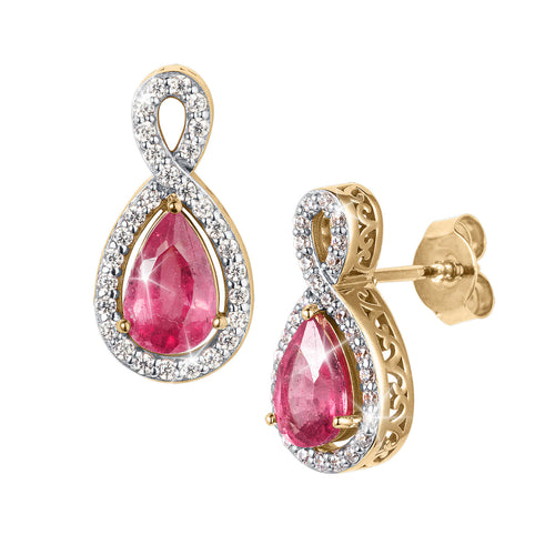 Daniel Steiger Ruby Infinity Earrings