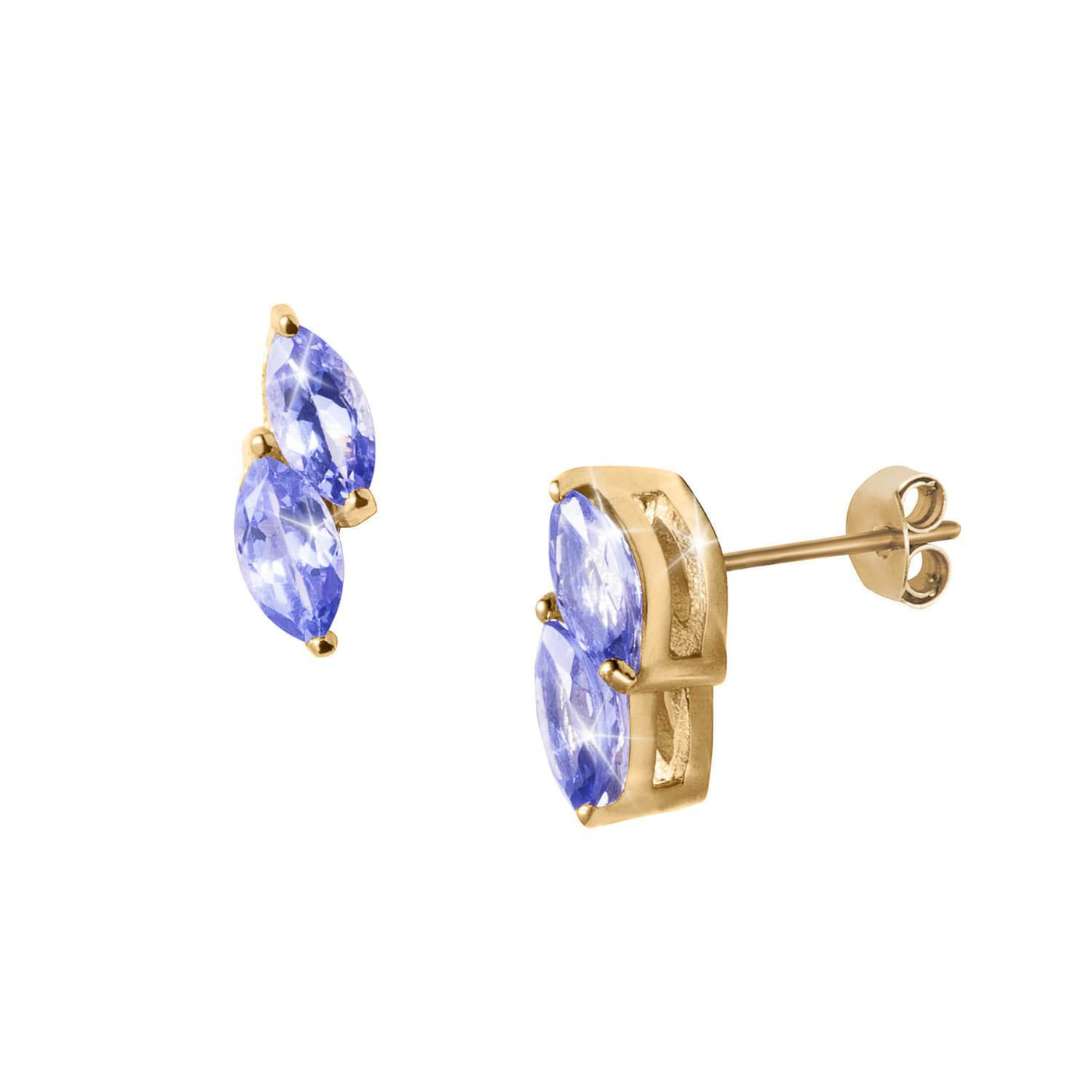 Daniel Steiger Wishbone Tanzanite Earrings