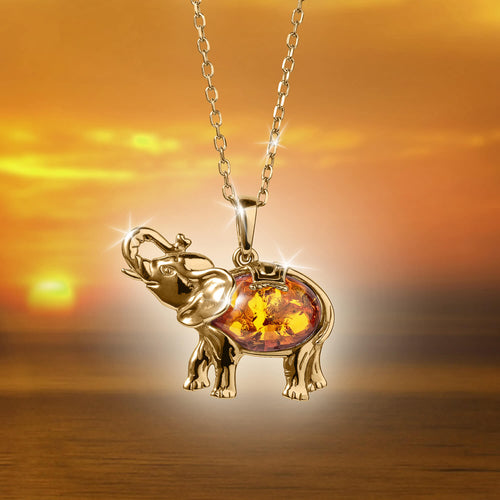 Daniel Steiger Lucky Amber Elephant Pendant