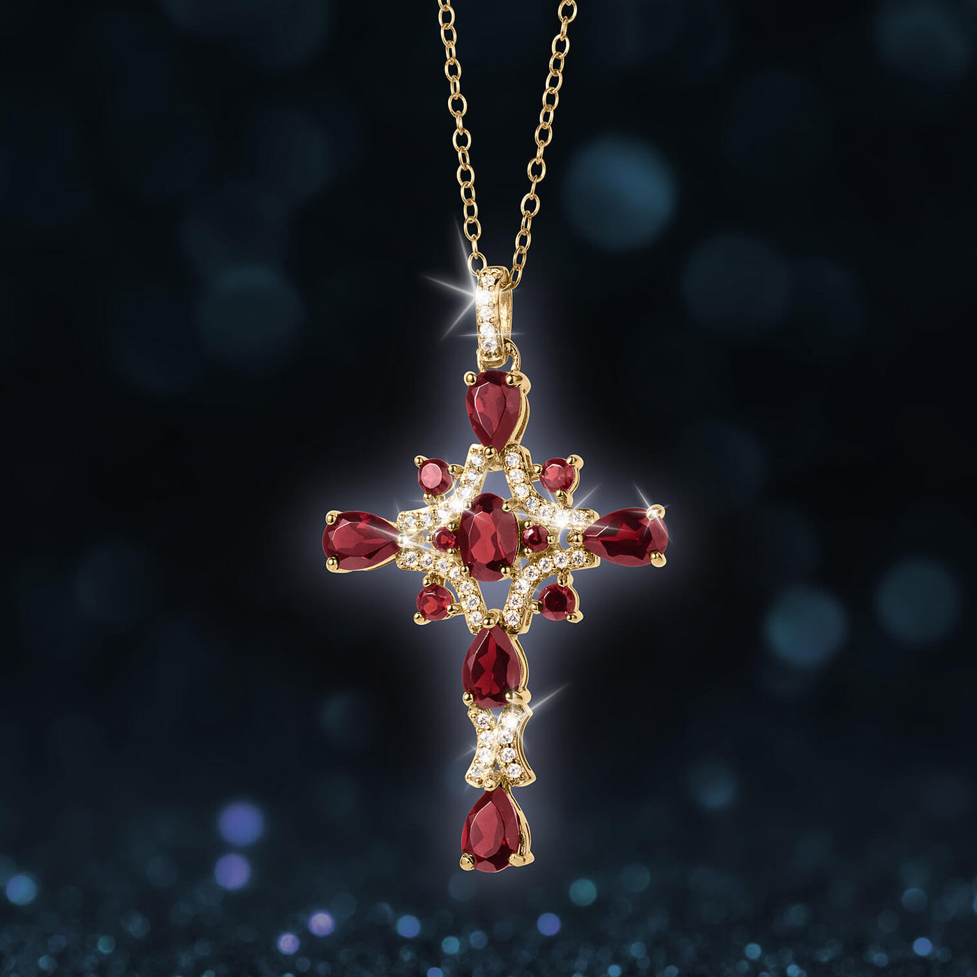 Daniel Steiger Garnet Ribbon Pendant