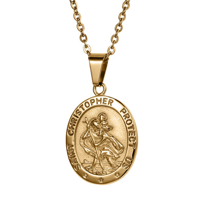 Daniel Steiger Gold Classic St Christopher Pendant