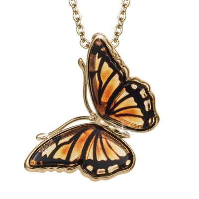 Daniel Steiger Baltic Amber Butterfly Pendant