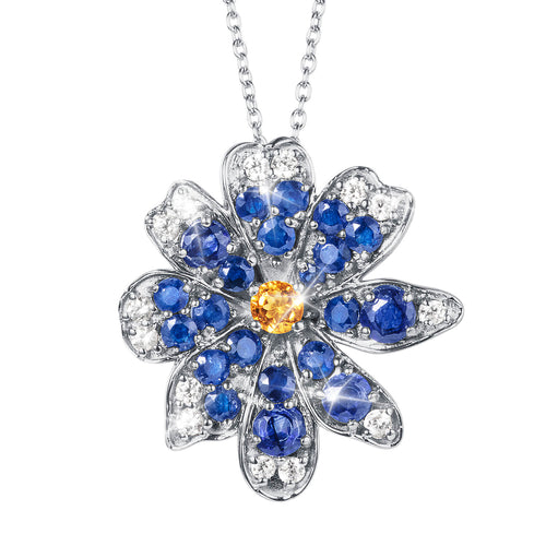 Daniel Steiger Sapphire Forget Me Not Pendant