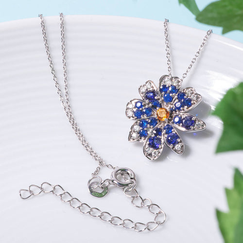 Daniel Steiger Sapphire Forget Me Not Pendant