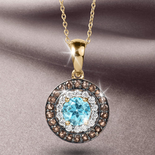 Daniel Steiger Blue Topaz Horizon Pendant