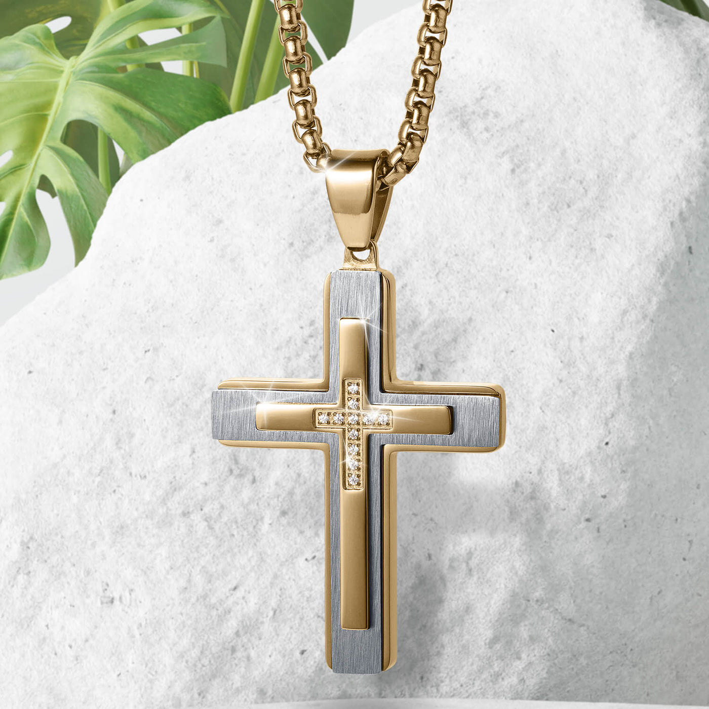 Daniel Steiger Trilogy Men's Cross Pendant