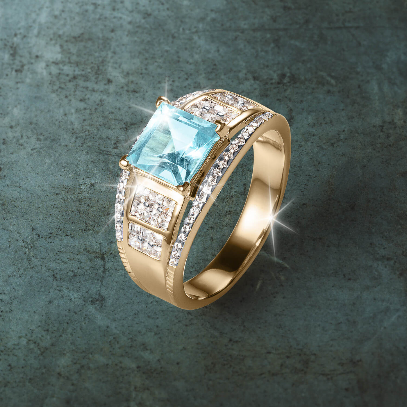 Daniel Steiger Connoisseur Blue Topaz Men's Ring