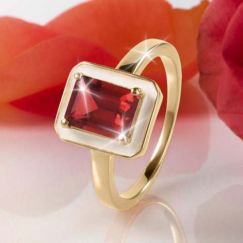 Daniel Steiger Garnet Deco Ring