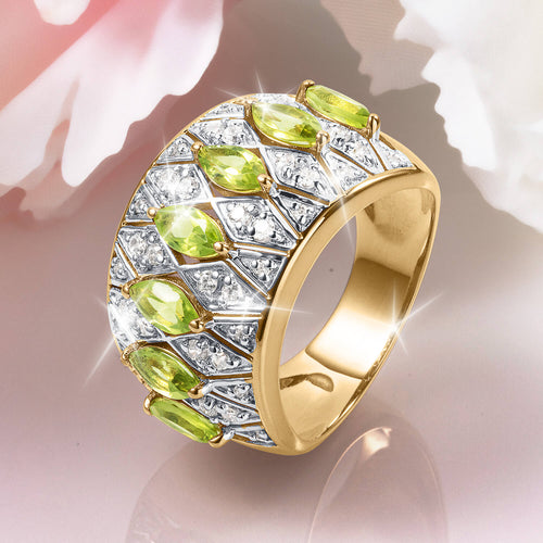 Daniel Steiger Peridot Marquee Ladies Ring