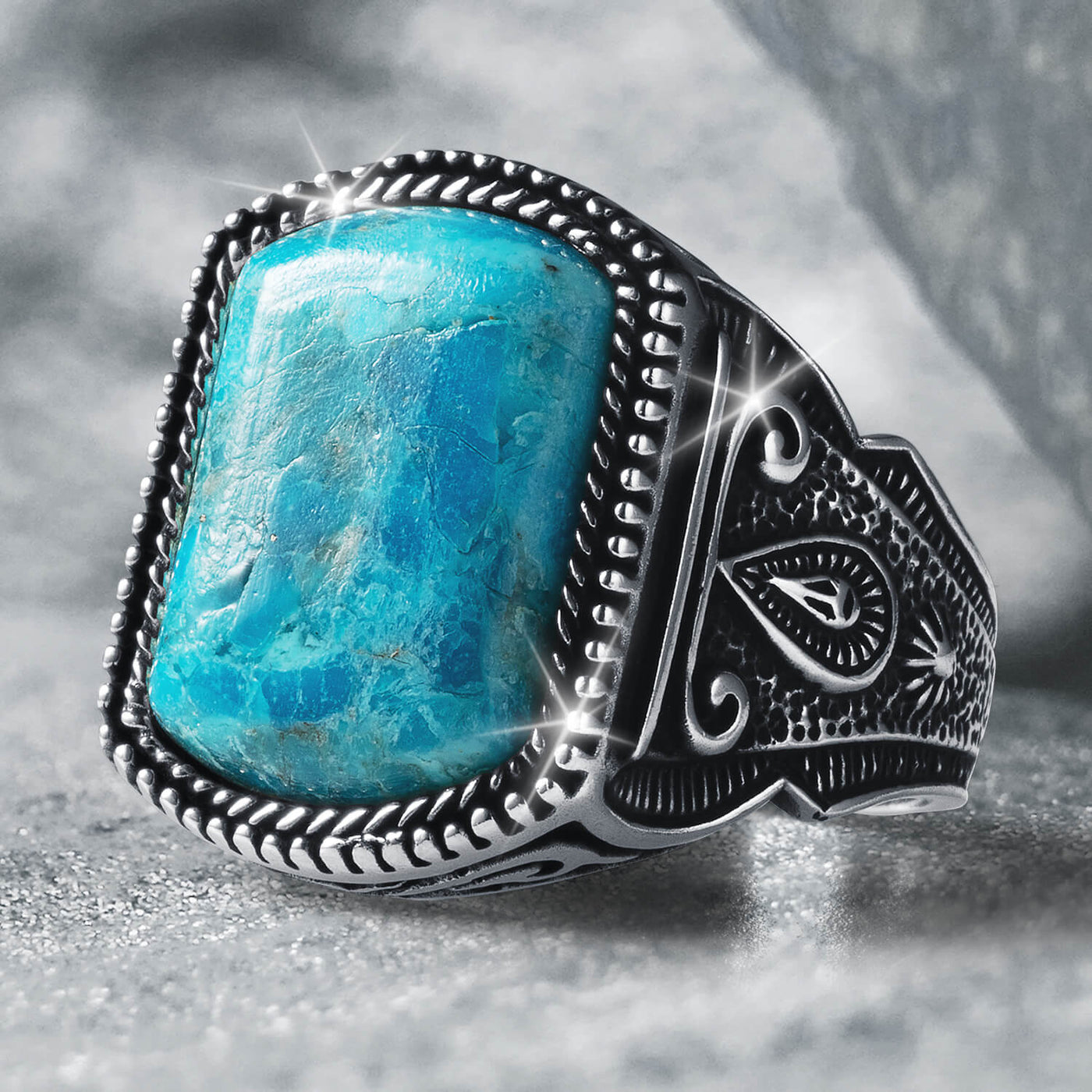 Daniel Steiger Turquoise Knight Men's Ring