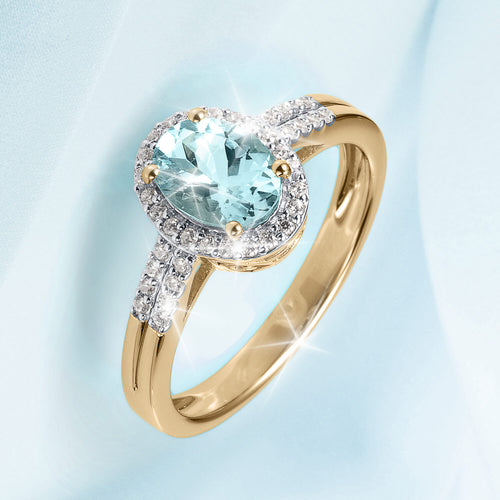 Daniel Steiger Aqua Halo Ring