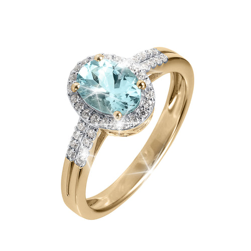 Daniel Steiger Aqua Halo Ring