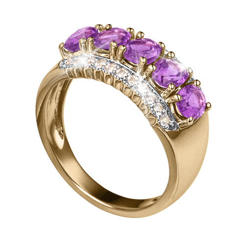 Daniel Steiger Romantica Rainbow Amethyst Ladies Ring