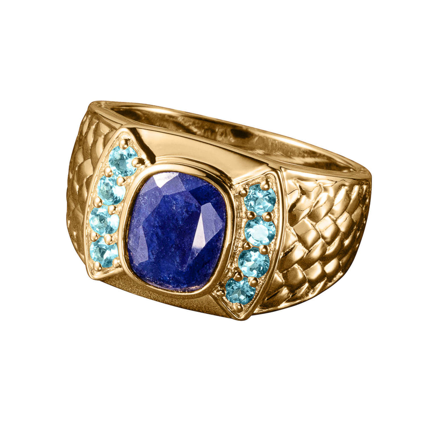 Daniel Steiger Memento Sapphire & Blue Topaz Men's Ring