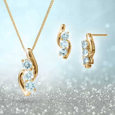 Daniel Steiger Aquamarine Trinity Earrings