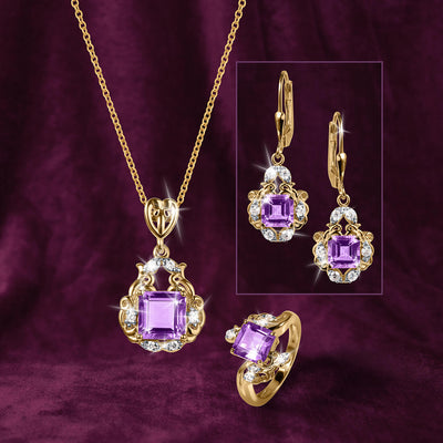 Daniel Steiger Amethyst Orchard Earrings