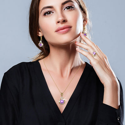 Daniel Steiger Amethyst Orchard Earrings