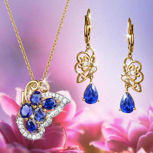 Daniel Steiger Sapphire Butterfly Earrings