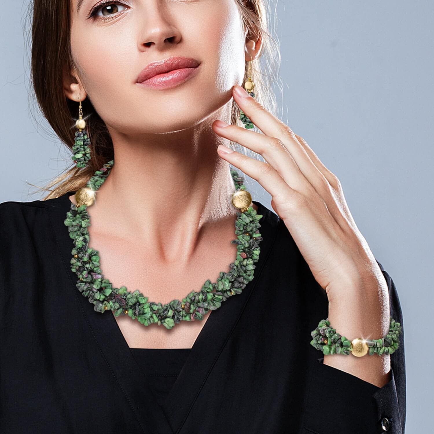 Daniel Steiger Vivacious Ruby - Zoisite Necklace