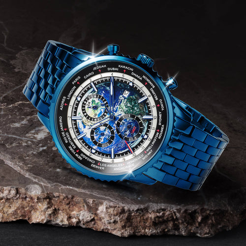 Daniel Steiger World Time Blue Men&