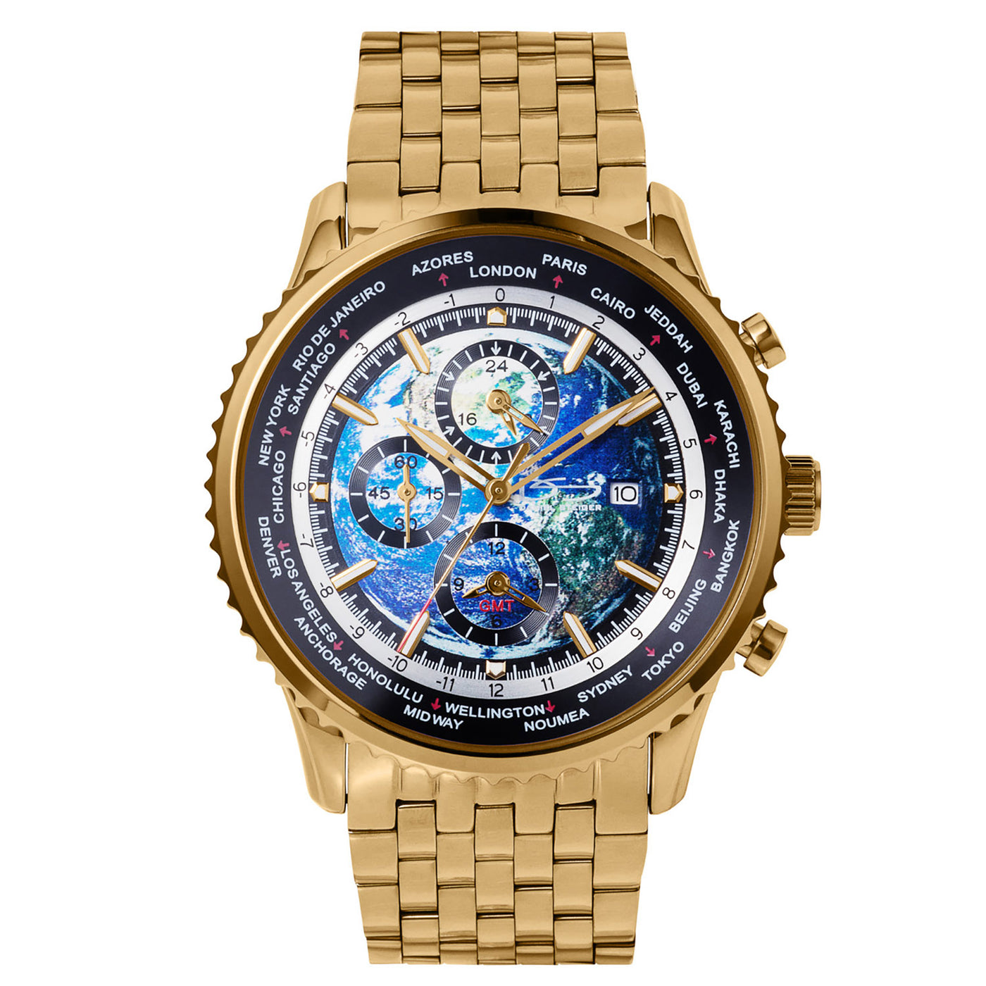 Daniel Steiger World Time Gold Men's Watch