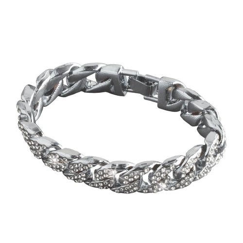 Daniel Steiger Logan Curb Rhodium Bracelet