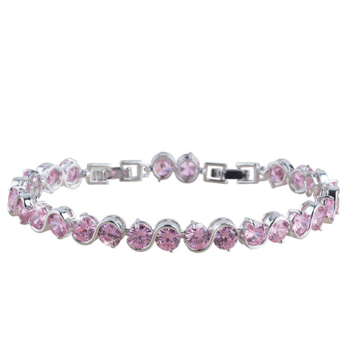 Daniel Steiger Soprano Pink Rhodium Bracelet