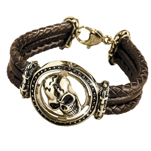 Daniel Steiger Skull Arena Gold Bracelet