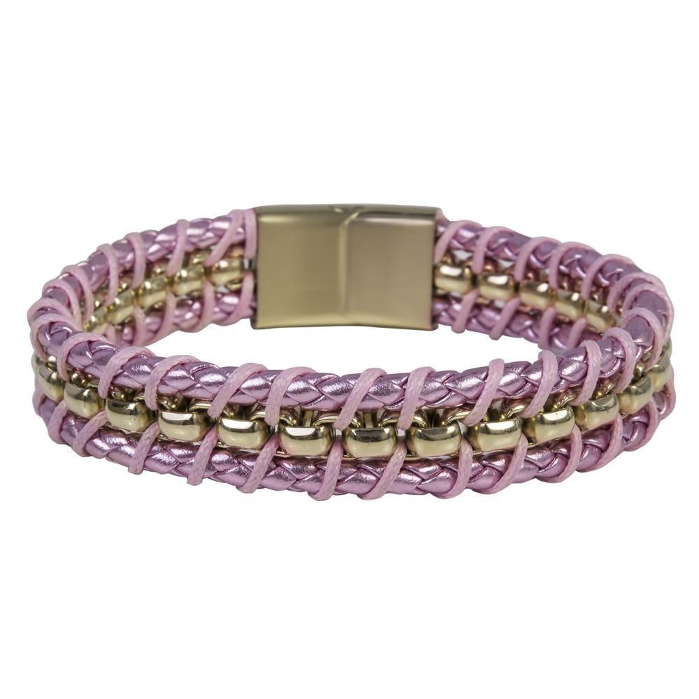 Daniel Steiger Melrose Pink Leather Bracelet