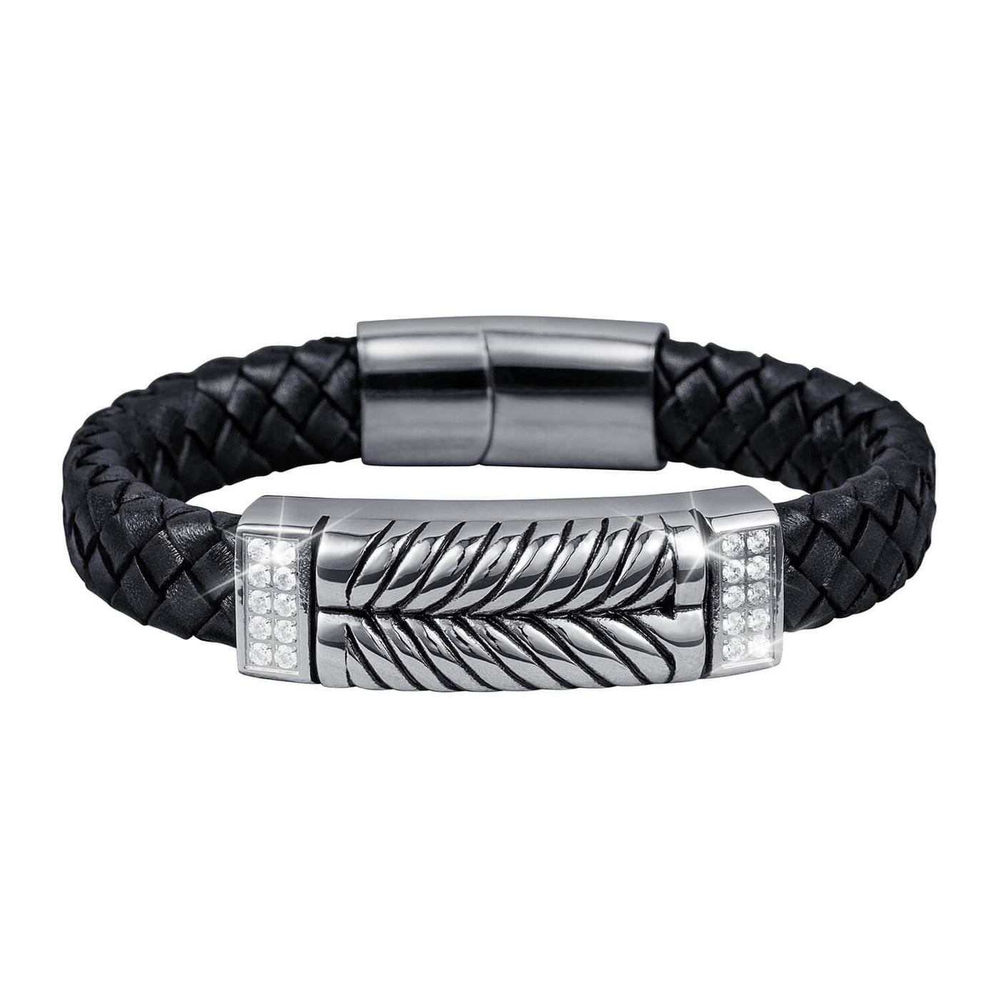 Daniel Steiger Skyline Leather Steel Bracelet