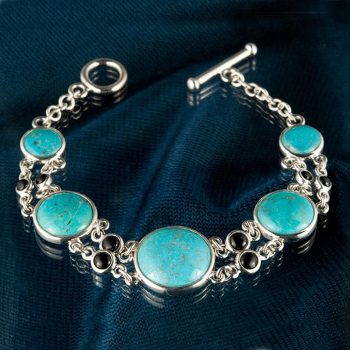 Daniel Steiger Turquoise and Onyx Bracelet