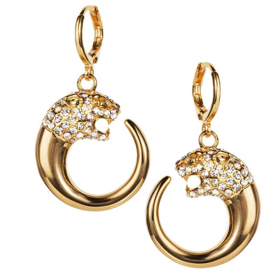 Daniel Steiger Leopardo Golden Earrings
