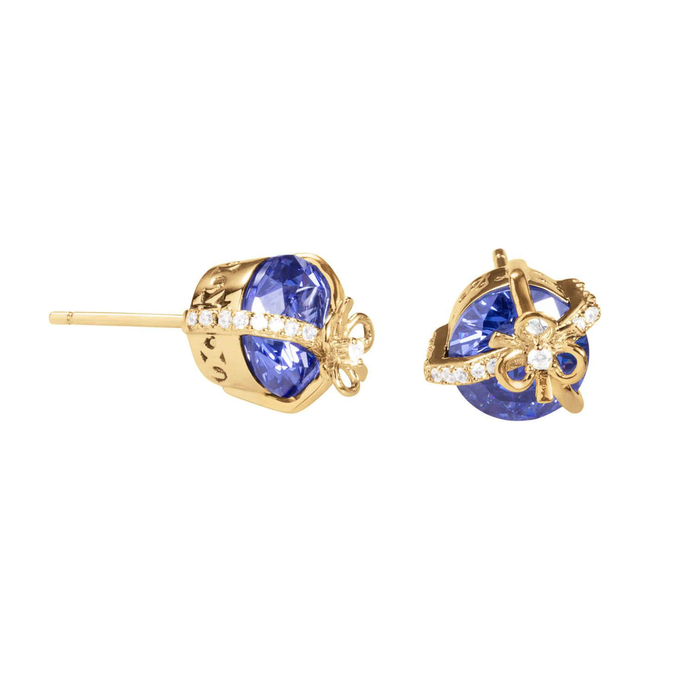 Daniel Steiger Indigo Ribbon Earrings