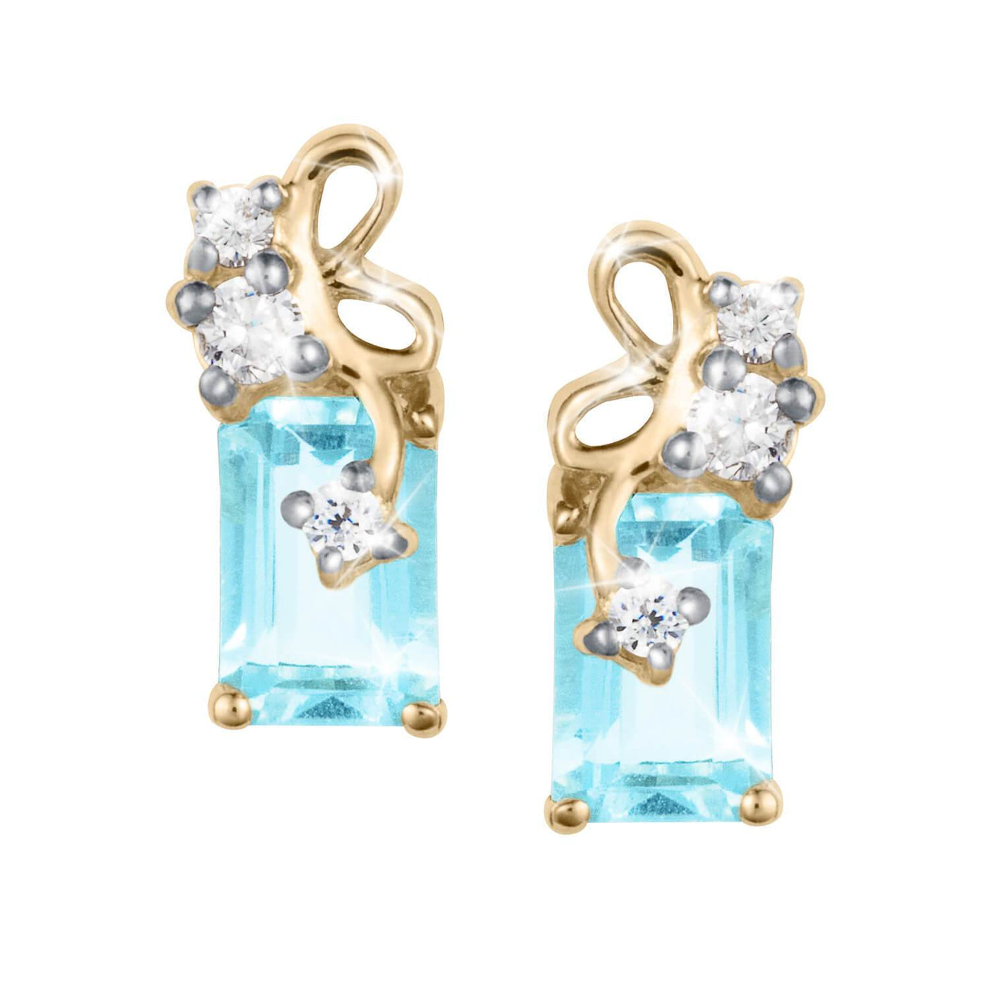 Daniel Steiger Blue Topaz Princess' Earrings