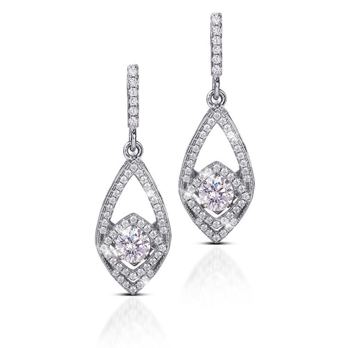 Daniel Steiger Dancing Decora Rhodium Earrings