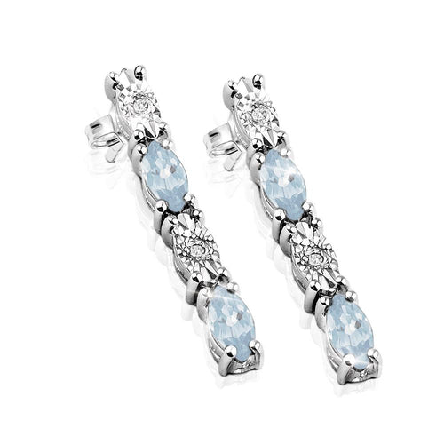 Daniel Steiger Navette Topaz Earrings