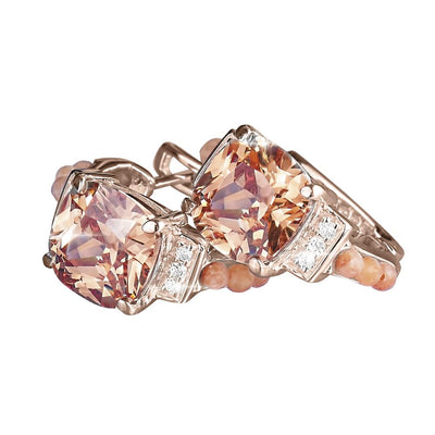 Daniel Steiger Peach Rose Earrings
